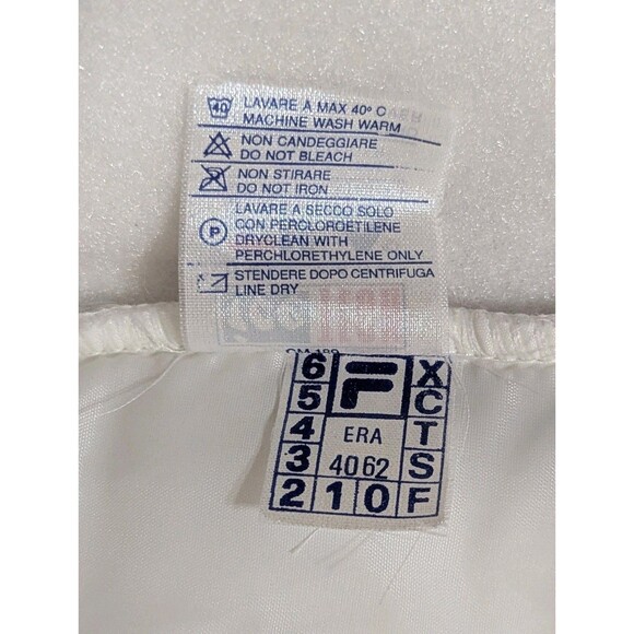 NWT Rare VTG FILA Italian Ski Team Fleece Pullover Womens 14 White Embroidered - Picture 13 of 16